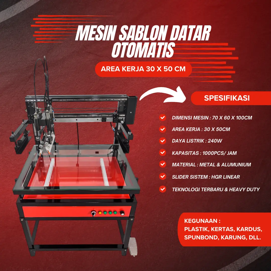 mesin sablon datar